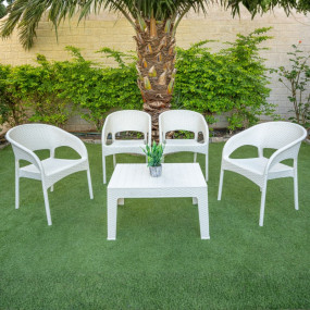 4 Lotus Chairs + Havana Coffee Table
